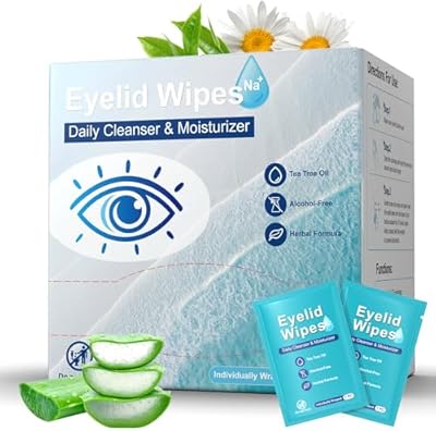ProCIV Eyelid Cleansing Wipes with Tea Tree Oil, 60 Count
