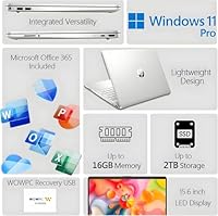 HP 15-inch Laptop, Intel Celeron N4120, 16GB RAM, 512GB SSD — image 2