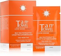 TanTowel Women's Half Body Tan Towelettes - Dark, 10 Count — image 2