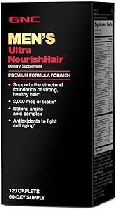 GNC Men's Ultra Nourish Hair Supplement, 120 Caplets Review