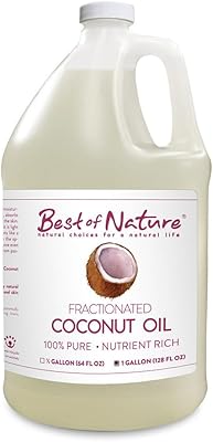 Best of Nature 100% Pure Fractionated Coconut Oil, Gallon (128 fl oz)