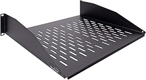 NavePoint 2U 19-Inch Universal Vented Rack Mount Cantilever Server Cabinet Shelf 14-Inches Deep