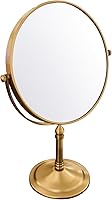 Gecious Antique Brass Makeup Mirror 1X/10X 8 Inch — image 1