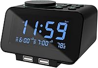 uscce Digital Dual Alarm Clock Radio — image 1