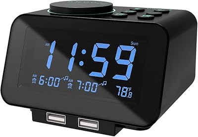uscce Digital Dual Alarm Clock Radio