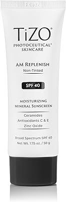 TIZO Photoceuticals AM Replenish Facial Sunscreen SPF 40, 1.75oz