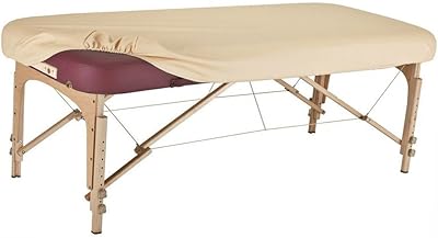 Therapist's Choice Durable Fitted PU Vinyl Massage Table Cover - Creme (Beige)