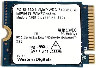 Western Digital 512GB SSD PC SN530 M.2 2230 NVMe