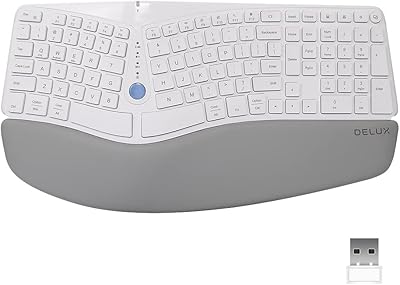 DeLUX GM901D Wireless Ergonomic Split Keyboard