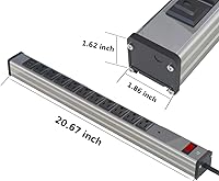 Oviitech 10-Outlets Aluminum Power Strip with 6-ft Extension Cord — image 3