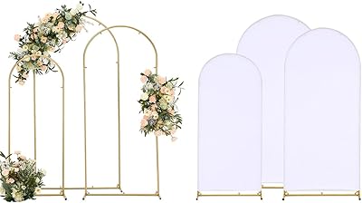 Vincidern Wedding Arch Backdrop Stand and Cover Set