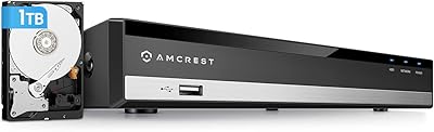 Amcrest 5MP UltraHD 8 Channel DVR Security Camera System, 1TB
