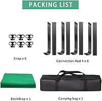 GSKAIWEN 7.87ft x 13.12ft Green Screen Backdrop with Stand — image 2