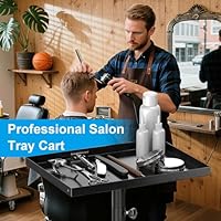 FLOLXNB Salon Tray Cart Premium Metal Tattoo Tray Rolling Trolley — image 6