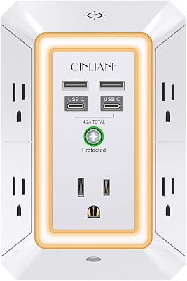 QINLIANF HR-517A 3-Sided Outlet Extender