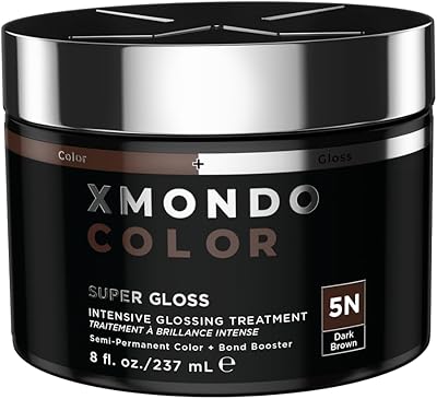 XMONDO Color 5N Dark Brown Semi-Permanent Hair Color, 8 oz