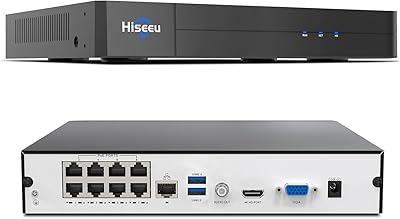 Hiseeu 8 Port 4K PoE Network Video Recorder NVR