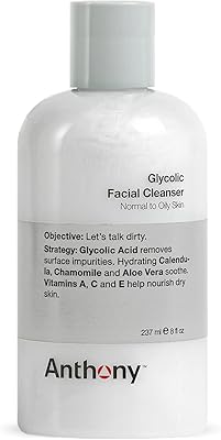 Anthony Glycolic Facial Cleanser for Men 8 Fl Oz