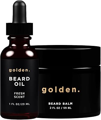 Golden Grooming Beard Bundle for Black Men 2oz Balm & 1oz Oil