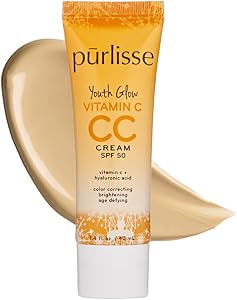 PürLisse Youth Glow Vitamin C CC Cream with SPF 50 - Light Medium (1.4 oz) Review