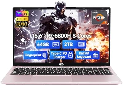 NIMO N155R 15.6″ Laptop, AMD Ryzen 7 6800H, 64GB RAM, 2TB SSD