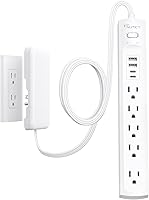 NUTICT 10ft Outlet Cover Extension Cord with 5-Outlets & 4 USB Ports — image 1