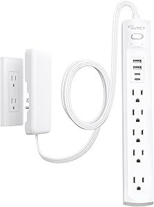 NUTICT 10ft Outlet Cover Extension Cord with 5-Outlets & 4 USB Ports Review