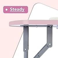 AGESISI Portable Manicure Table with Dust Collector, Pink, 36-inch — image 5
