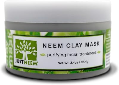 JustNeem French Clay Mask with Neem, 3.4oz
