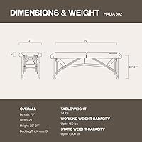 DR.LOMILOMI Portable Massage Table 302 Halia (Black, Standard) — image 6