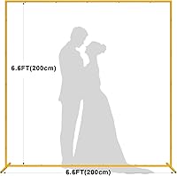 Wokceer 6.6FTx6.6FT Gold Metal Wedding Arch Backdrop Stand — image 2