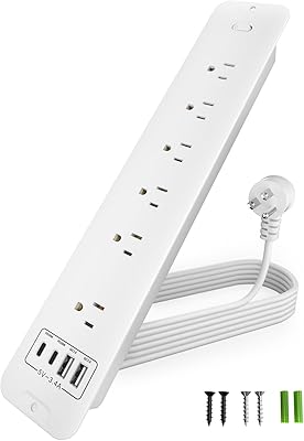 VIPWELL Recessed Power Strip 10-Outlet Surge Protector