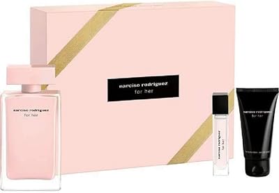 Narciso Rodriguez For Her 3-Piece Set, 3.3oz Eau De Parfum + 0.34oz Purse Spray + 1.6oz Body Lotion