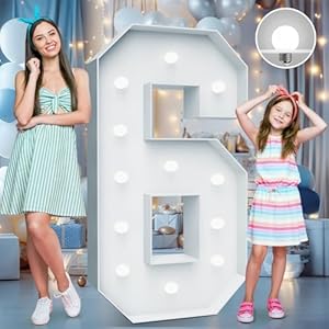 Teebloom 4FT Marquee Light Up Number 6 Review