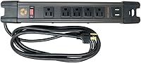 Southwire 5 Outlet All-Metal Magnetic Power Strip with 2.4A USB — image 1