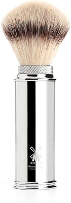 MÜHLE Shaving Brush with Fiber, Chrome-plated Metal Handle