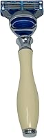 G.B.S 5 Blade Faux Fusion Compatible Razor with Chrome, Ivory — image 1