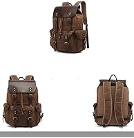 Lmagice Genuine Leather Canvas Waxed Backpack — image 2