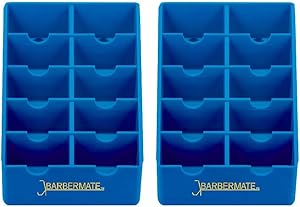 BarberMate 2 Pack Blade Rack Storage Tray - Blue