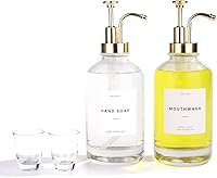 Molimoli Glass Soap Dispenser Set, 500ml/16.9oz, Gold — image 1