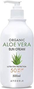 Ayodele Aloe Vera SPF50+ PA+++ Body and Face Sunscreen 16.9 oz Review