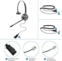 VT Telephone-Headset VT6932 QD Mono Headset with RJ09 Cables — image 2