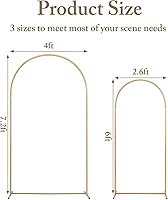 Toolterritary Metal Arch Backdrop Stand and Cover Set, 7.2FT x 4FT and 6FT x 2.6FT — image 2