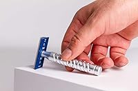 The Goodfellas' Smile Styletto Shadow V2 Aluminum Safety Razor (Blue) — image 4