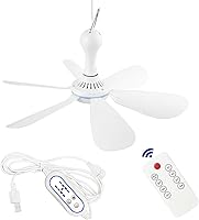 SCOOYEEES Silent USB Powered Ceiling Fan with Remote Control — image 1