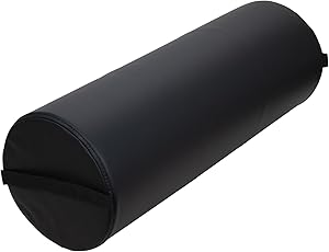 ForPro Professional Collection Jumbo Full Round Bolster Pillow, Black, 9″ R x 26″ L