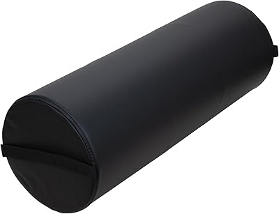 ForPro Professional Collection Jumbo Full Round Bolster Pillow, Black, 9″ R x 26″ L