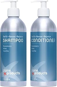 Plaine Products Eco-Friendly Shampoo and Conditioner - Rosemary, Mint, Vanilla - 16 oz Review
