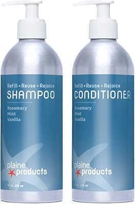 Plaine Products Eco-Friendly Shampoo and Conditioner - Rosemary, Mint, Vanilla - 16 oz