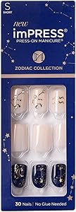 Impress Kiss ImPress Press-On Short Length Square Shape Nails IM13Y9 Aquarius Zodiac Limited Edition Review
